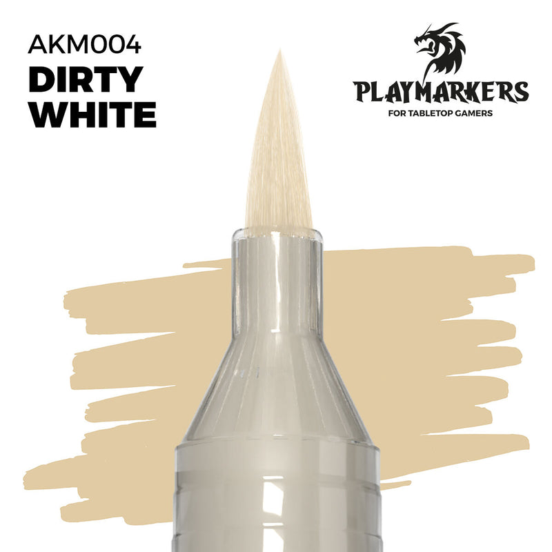 AK Interactive - Playmarkers - Dirty White - Acrylic Paint Marker