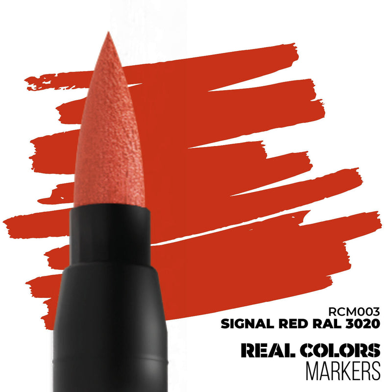 AK Interactive - Real Colors Markers - Signal Red RAL 3020 - Acrylic Paint Marker