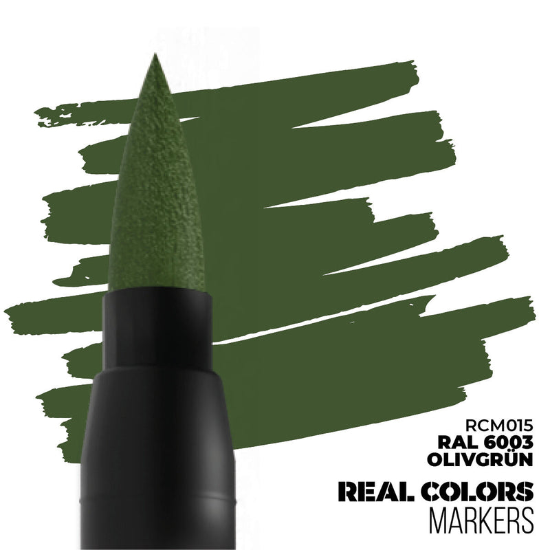AK Interactive - Real Colors Markers - RAL 6003 Olivgrun - Acrylic Paint Marker