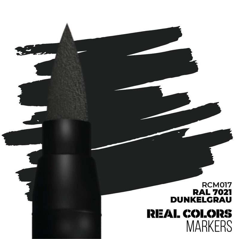 AK Interactive - Real Colors Markers - RAL 7021 Dunkelgrau - Acrylic Paint Marker