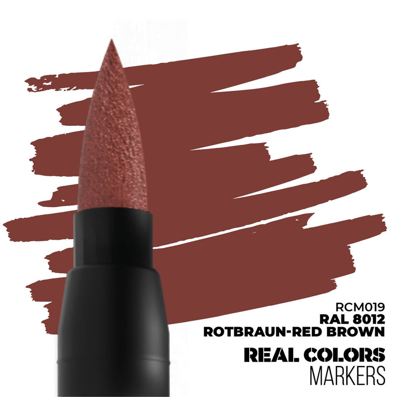 AK Interactive - Real Colors Markers - RAL 8017 Rotbraun-Red Brown - Acrylic Paint Marker
