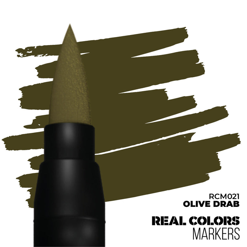 AK Interactive - Real Colors Markers - Olive Drab - Acrylic Paint Marker