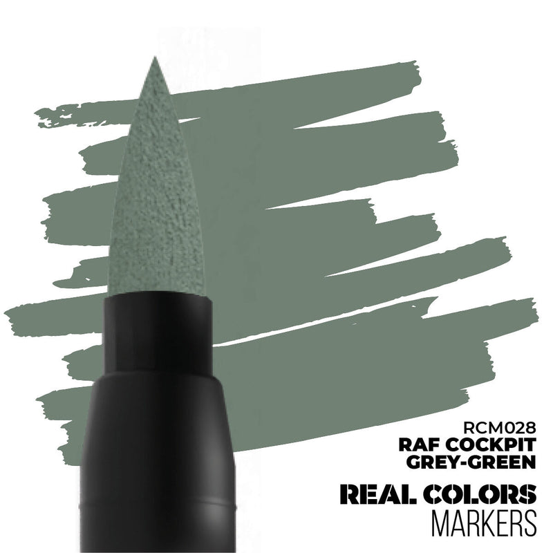 AK Interactive - Real Colors Markers - RAF Cockpit Grey-Green - Acrylic Paint Marker
