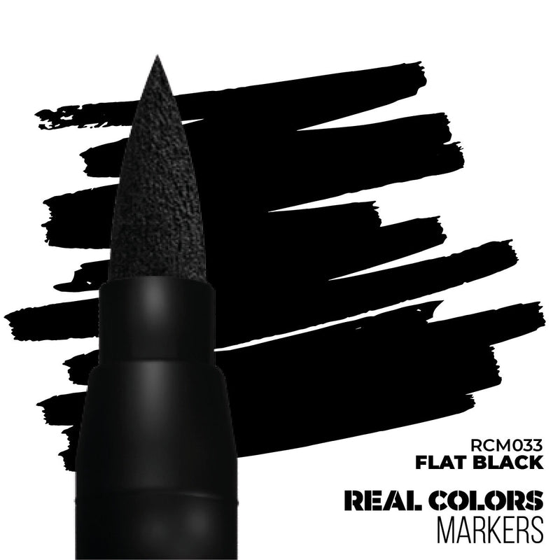 AK Interactive - Real Colors Markers - Flat Black - Acrylic Paint Marker