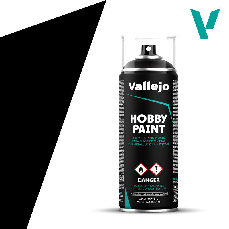 Vallejo - Aerosol Spray Primer -  Black 400ml