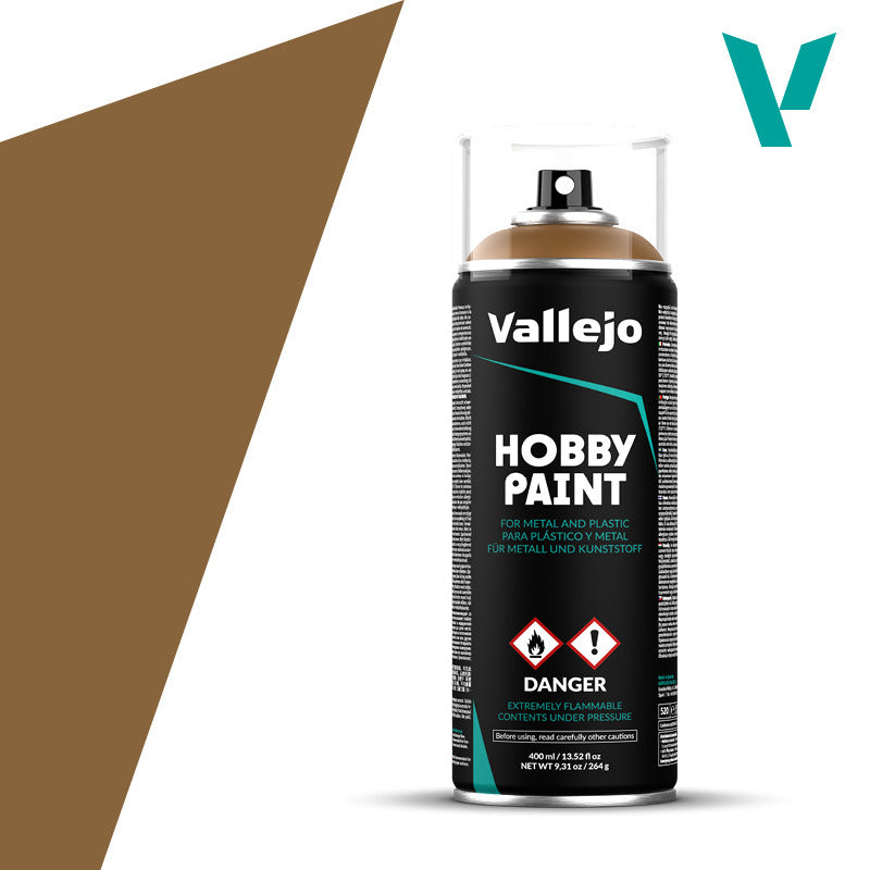 Vallejo - Aerosol Spray Primer -  Leather Brown 400ml