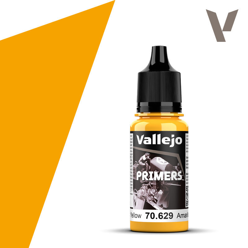 Vallejo Surface Primer Sun Yellow 18 ml Acrylic Paint - New Formulation