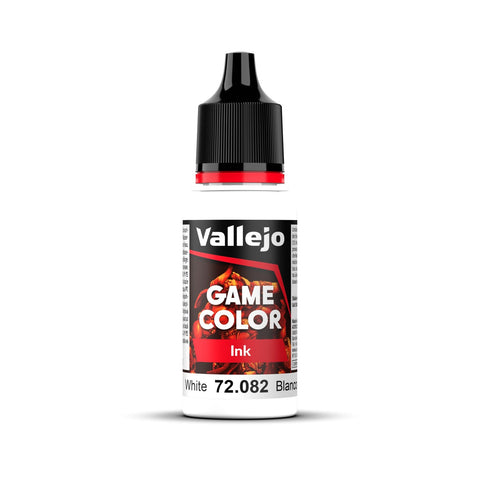 Vallejo - Game Colour - Ink White 18ml Acrylic Paint - New Formulation