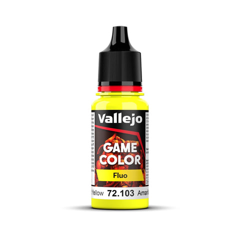 Vallejo - Game Colour - Fluorescent Yellow 18ml Acrylic Paint - New Formulation