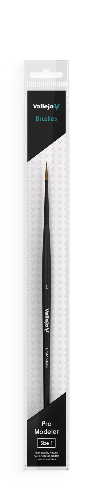 Vallejo - Brushes - Pro Modeler - Natural Hair Round Brush No. 1