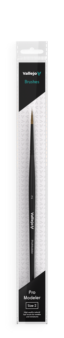 Vallejo - Brushes - Pro Modeler - Natural Hair Round Brush No. 2