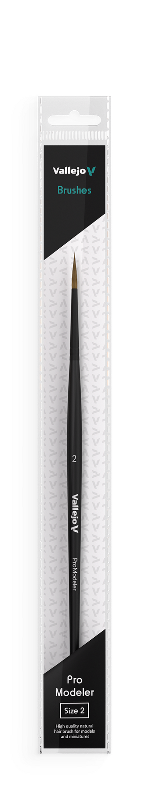 Vallejo - Brushes - Pro Modeler - Natural Hair Round Brush No. 2