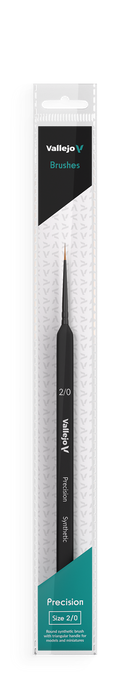Vallejo - Brushes - Precision - Round Synthetic Brush Triangular Handle No.2/0