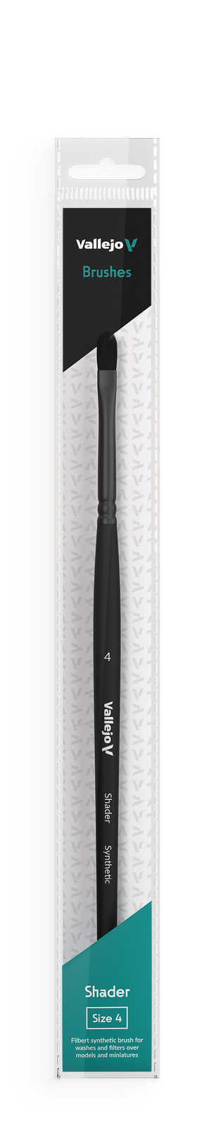 Vallejo - Brushes - Shader - Filbert Flat Synthetic Brush No. 4
