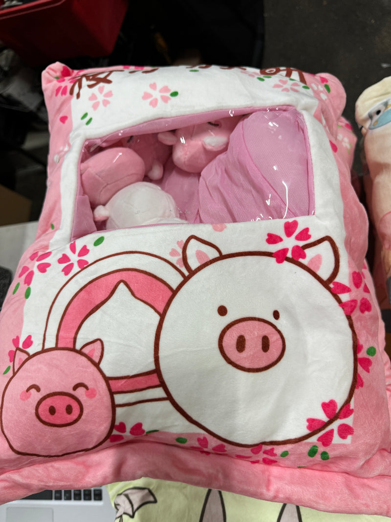 Cheesy puff soft snack pillows - pig