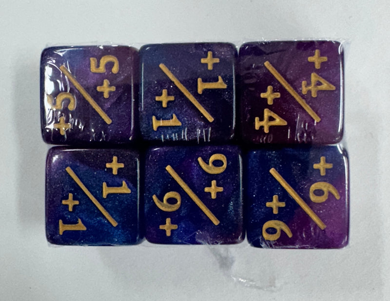 Counter Dice Plastic D6 (6)