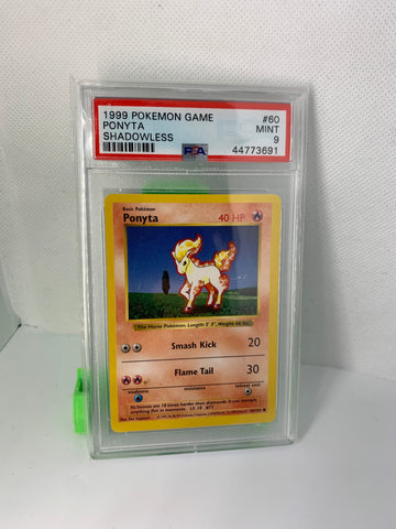 1999 Pokemon Game Ponyta #60 - Shadowless - Graded PSA 9 (MINT)