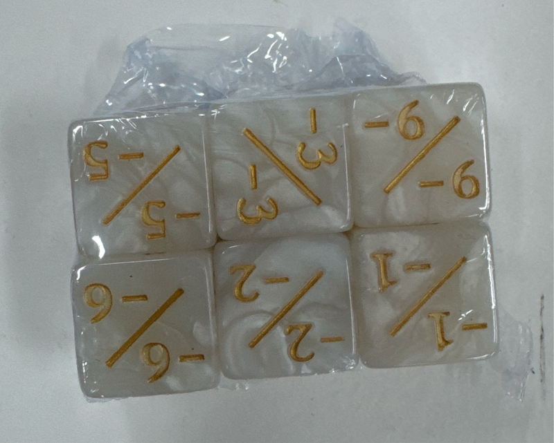 Counter Dice Plastic D6 (6)