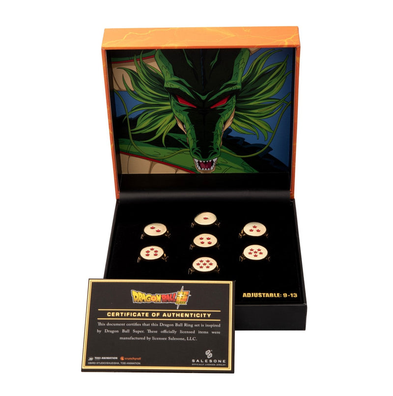 Dragonball Z Adjustable Enamel Ring Set