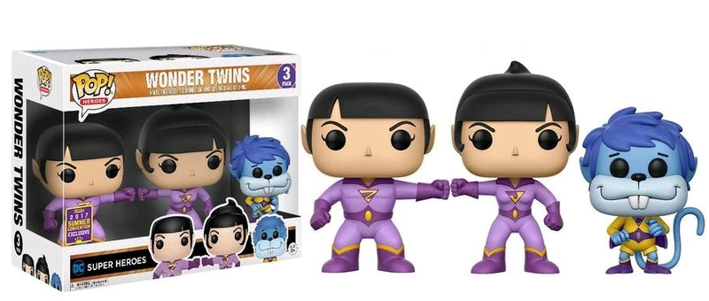 Wonder Twins - Pop! Figure - DC Super Heroes 2017 Semmer Con Exclusive 3 Pack