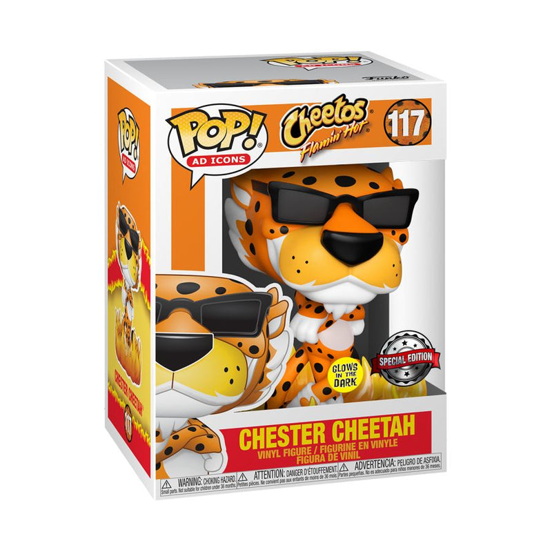 Chester Cheetah - Funko Pop! Figure - Cheetos Flamin' Hot Special Edition GLOW (117)