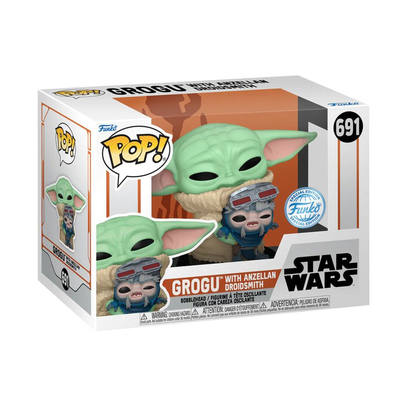 Star Wars: Mandalorian - Grogu w/Driod Pop!