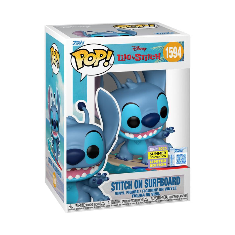 Lilo & Stitch - Stitch on Surfboard SDCC/Summer 2025 EXC Pop!
