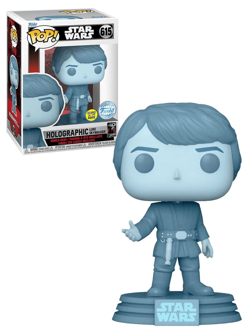 Holographic Luke Skywalker - POP! Figure - Star Wars Funko Special Edition GLOW (615)