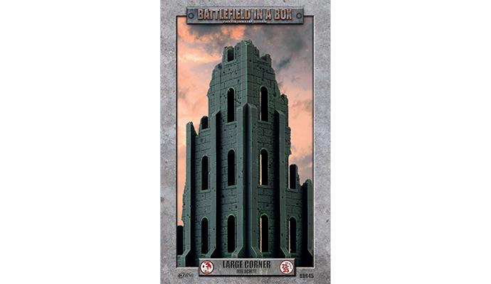 Battlefield in a Box - Gothic Battlefields - Large Corner Ruin - Malachite (x1)