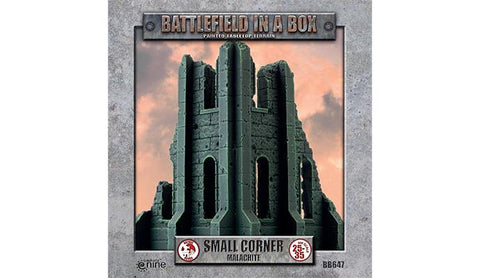 Battlefield in a Box - Gothic Battlefields - Small Corner Ruins - Malachite (x2)
