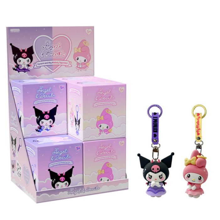 Kuromi & My Melody - Angel & Devil Collector Figurine Bag Clips