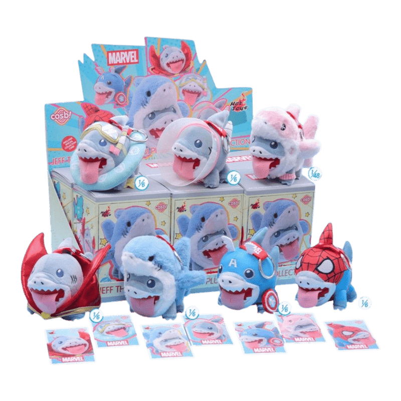 Marvel Rivals - Jeff the Shark Cosbi Plush Keychain Collection