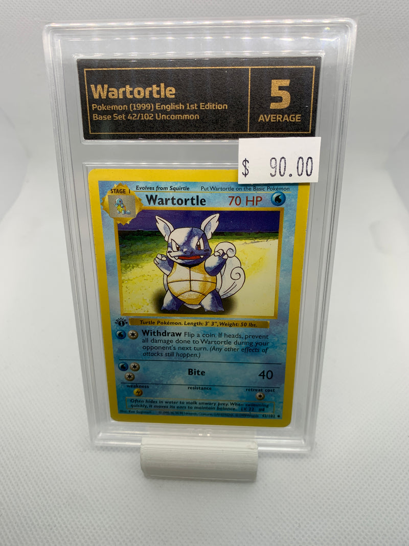 1999 Pokemon Base Set - Wartortle (42/102) - 1st Edition - Graded TCG 5