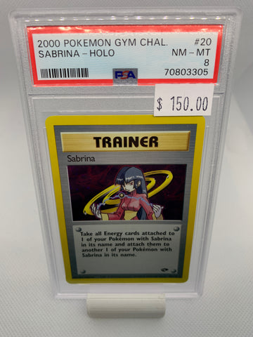 2000 Pokemon Gym Challenge - Sabrina (20/132) - Graded PSA 8