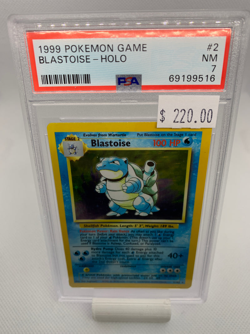 1999 Pokemon Base Set - Blastoise (02/102) Graded PSA 7