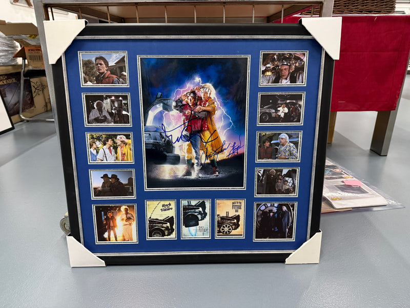 BACK TO THE FUTURE Signed Frame - Christopher Lloyd & Michael J Fox
