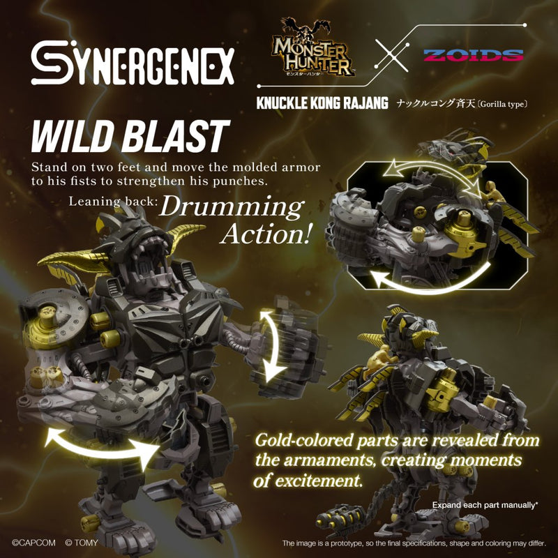 ZOIDS-X-MONSTER HUNTEZOIDS-X-MONSTER HUNTER KNUCKLE KONG-x-SEITEN Buildable Model KitR GATLING FOX-x-MITSUNE Buildable Model Kit