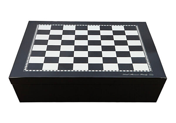 Dal Rossi - Black and White Weighted Chess Pieces 110mm 20″ Chess Board
