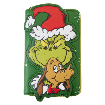 Dr Seuss - Santa Grinch & Max Zip Around Wallet