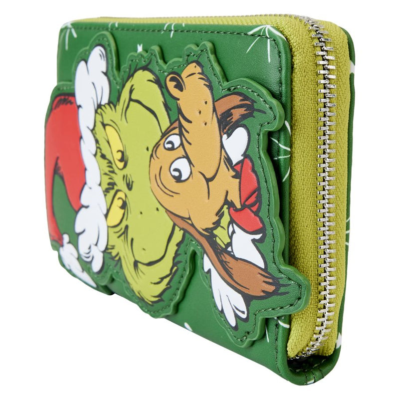 Dr Seuss - Santa Grinch & Max Zip Around Wallet