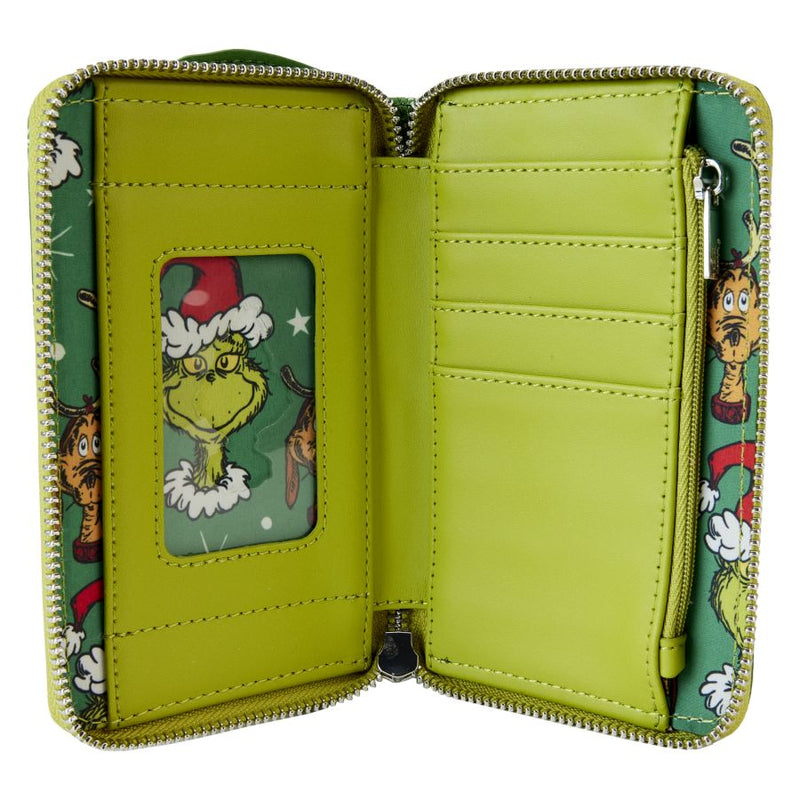 Dr Seuss - Santa Grinch & Max Zip Around Wallet