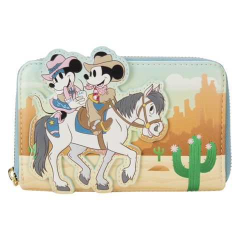 Disney - Western Mickey & Minnie Zip Wallet