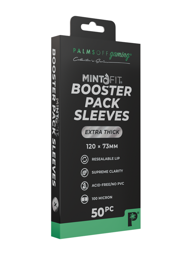 MintFit Booster Pack Sleeves - Extra Thick 50pc