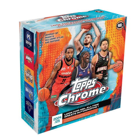 2024-25 Topps Chrome Basketball NBL Trading Cards Mega Pack