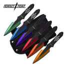 Perfect Point™️ Set of 6 Multi-Colour Throwing Knives