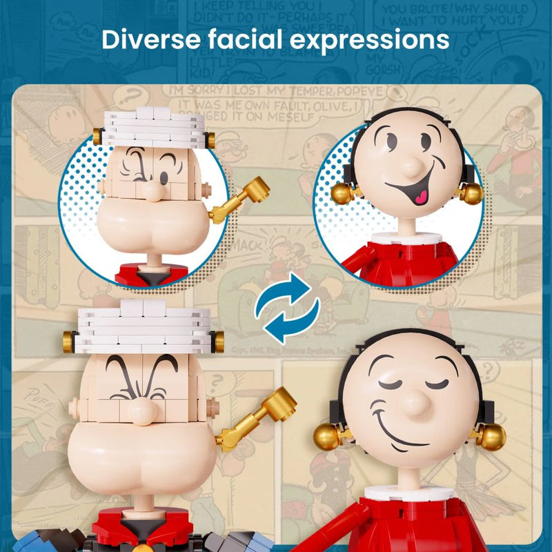 Popeye - Popeye w/Olive Figure Set (1209pcs)