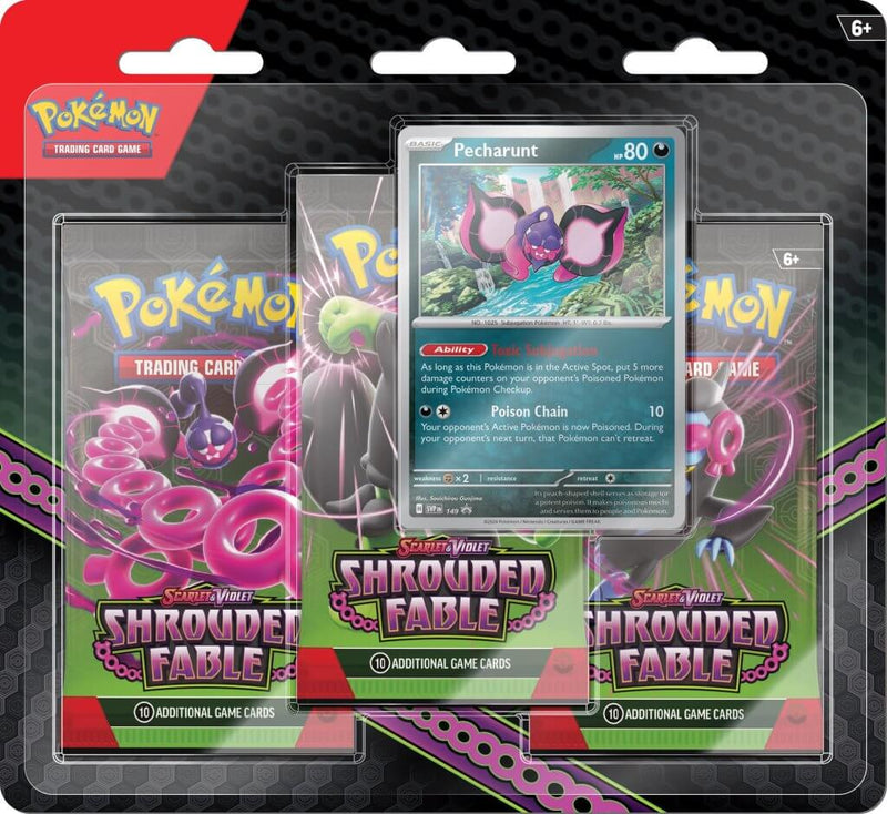 POKEMON TCG - Scarlet & Violet 6.5 Shrouded Fable 3 Pack Blister