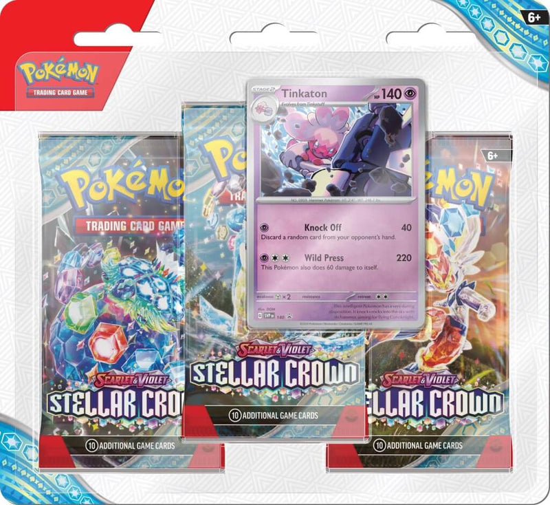 POKEMON TCG - Scarlet & Violet 7 Stellar Crown Three Booster Blister