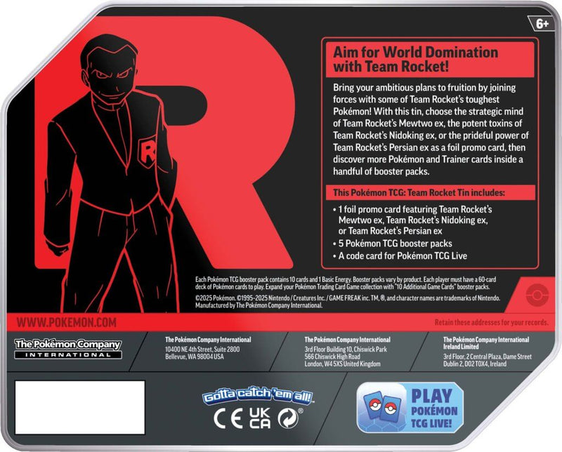 POKEMON TCG - Team Rocket Tin (Expression of Interest)