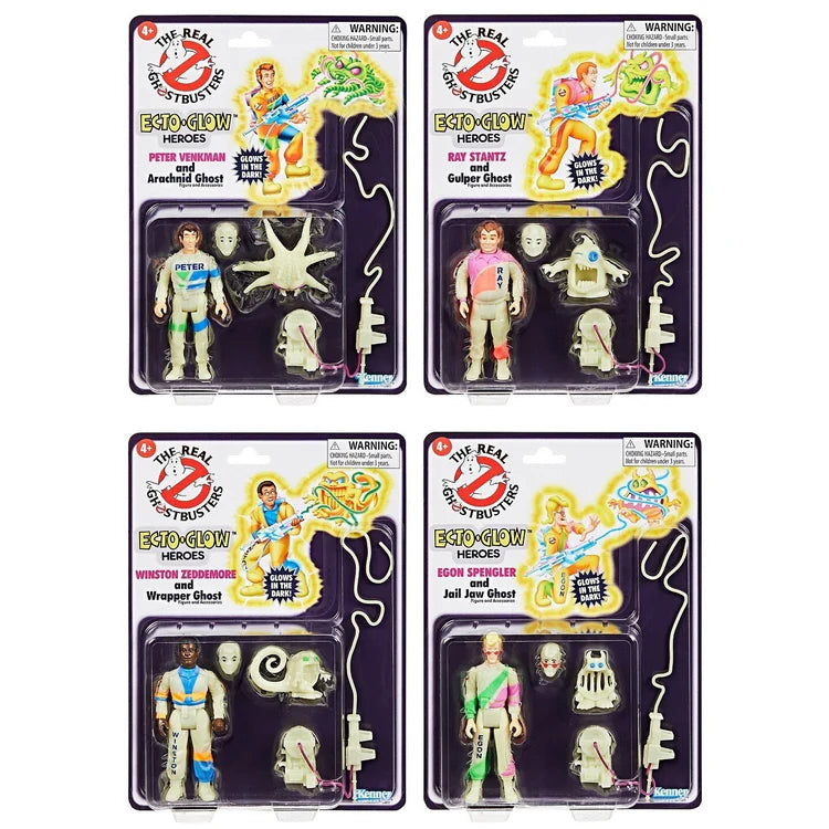 SDCC 2025 - Hasbro The Real Ghostbusters Ecto-Glow Heroes Collector's 4 Pack - San Diego Comic Con 2025 Limited Edition